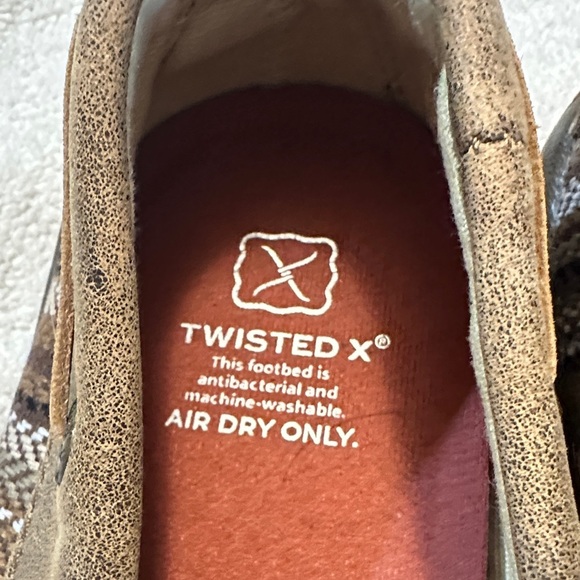 Twisted X Women's Brown Striped Boat Shoes - Picture 9 of 11